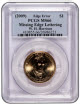 (2009) $1 PCGS MS66 W.H. Harrison - Missing Edge Lettering